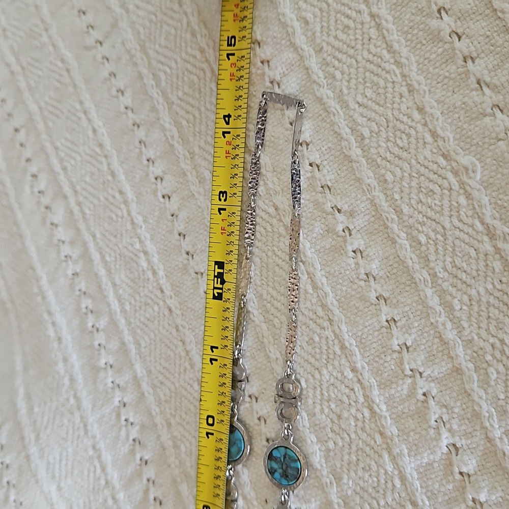 EUC FAUX TURQUOISE NECKLACE - Picture 5 of 6